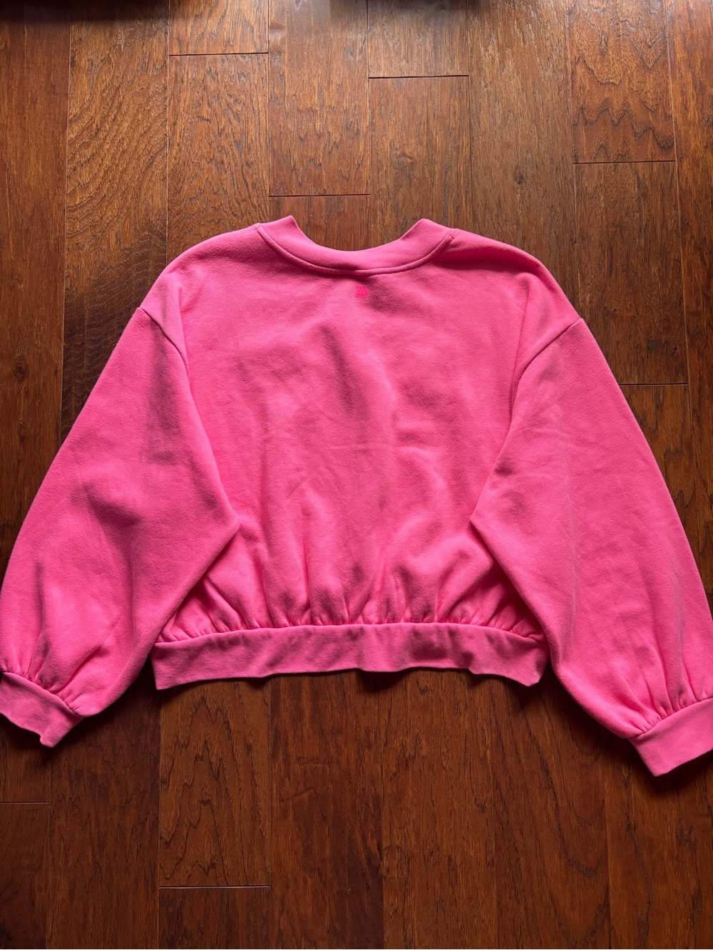 All in Motion Hot Pink Cropped Après Sport Crewneck Sweatshirt | Size L - Picture 3 of 12